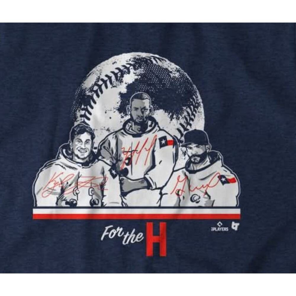 BreakingT Men's Houston Astronauts Short Sleeve Crew T-Shirt in Navy Small $32‎